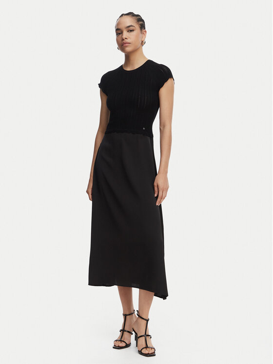 BOSS Sukienka koktajlowa C_Ficella 50559806 Czarny A-Line Fit