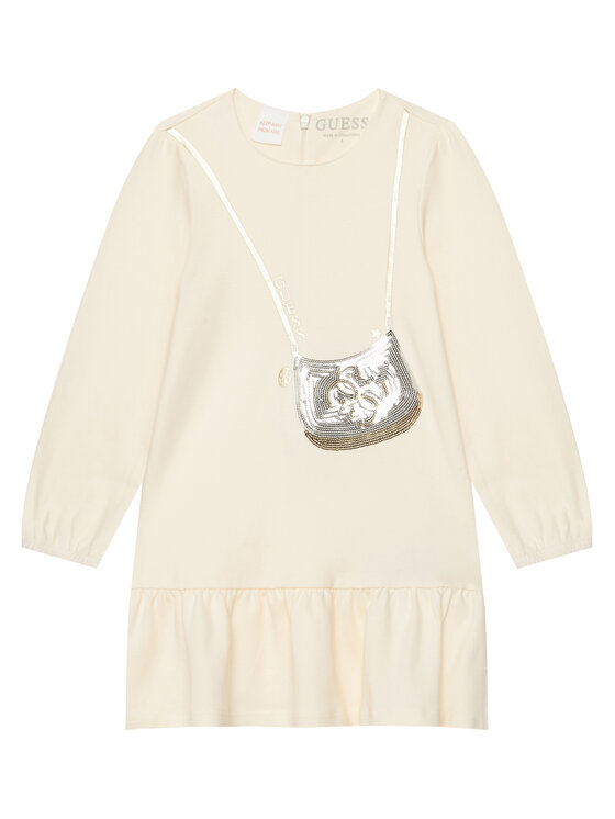 Guess Sukienka codzienna K6BK05 K5934 Beżowy jasny Regular Fit