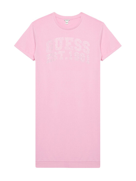 Guess Sukienka codzienna J6RK00 KA6R4 Różowy Regular Fit