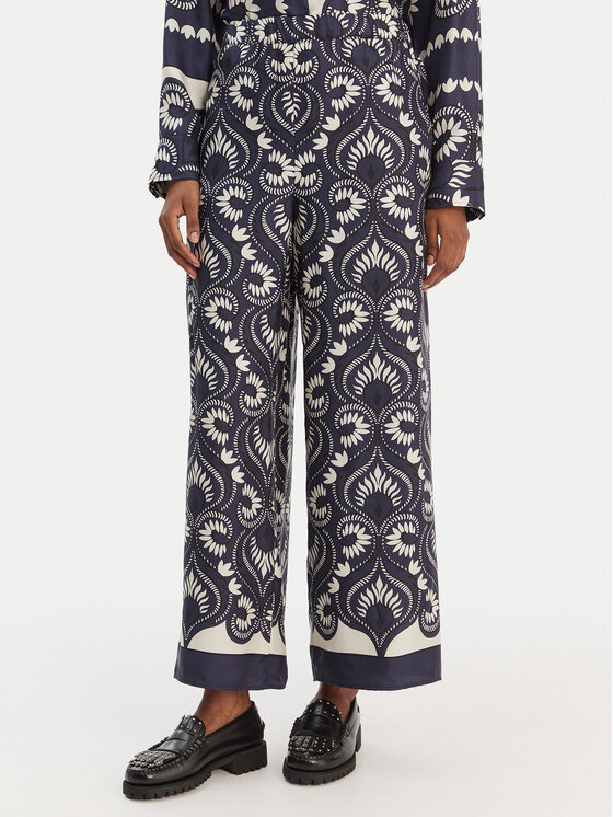 Weekend Max Mara Spodnie materiałowe Ottico 2615131011 Granatowy Wide Leg