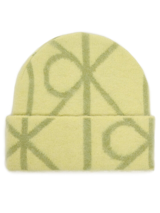 Calvin Klein Czapka Emblem Aop Brushed LV04D8071G Zielony