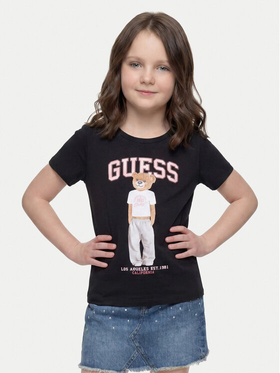 Guess T-Shirt J6YI08 K3710 Czarny Regular Fit