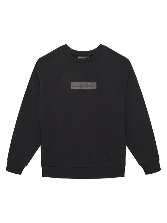 Napapijri Bluza B-New Box Logo NP0A8B3K Czarny Loose Fit