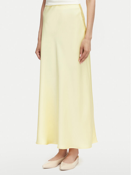 Vero Moda Spódnica maxi Livia 10350079 Żółty jasny Regular Fit