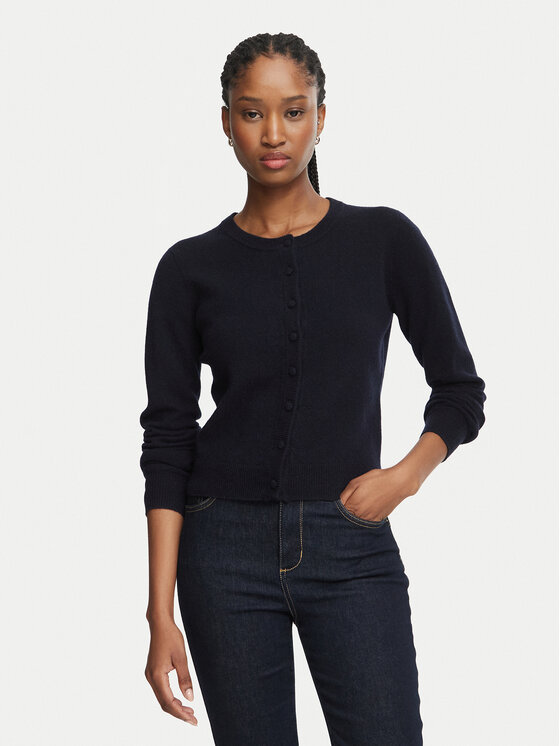 Fracomina Kardigan FR26WT8002K47301 Granatowy Regular Fit