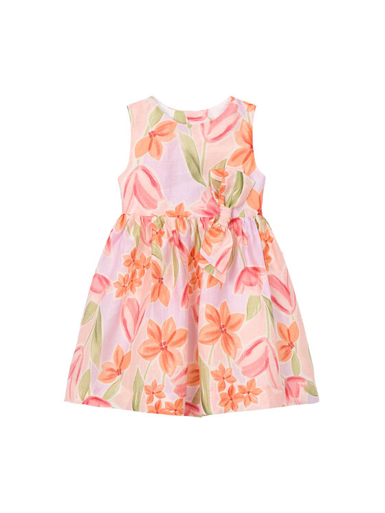 Mayoral Sukienka elegancka 3913 Pomarańczowy Regular Fit