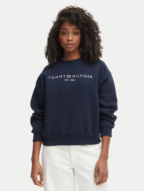 Tommy Hilfiger Bluza WW0WW47831 Granatowy Regular Fit