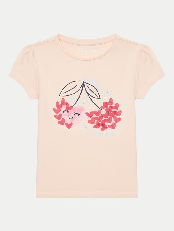Guess T-Shirt K5GI03 K6YW4 Różowy Regular Fit