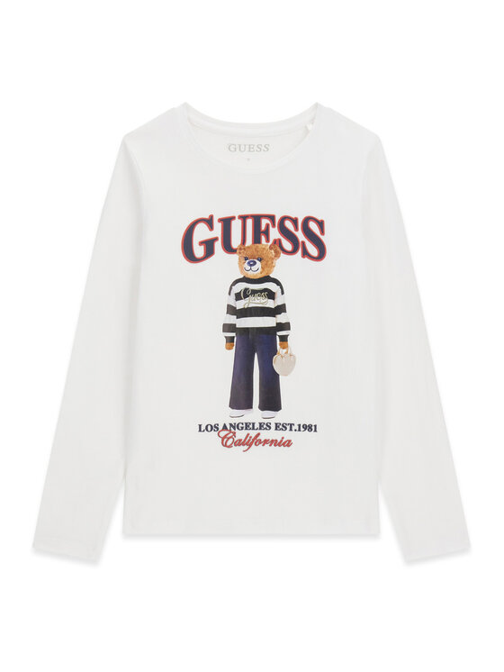 Guess Bluzka J6BI12 K5793 Biały Regular Fit