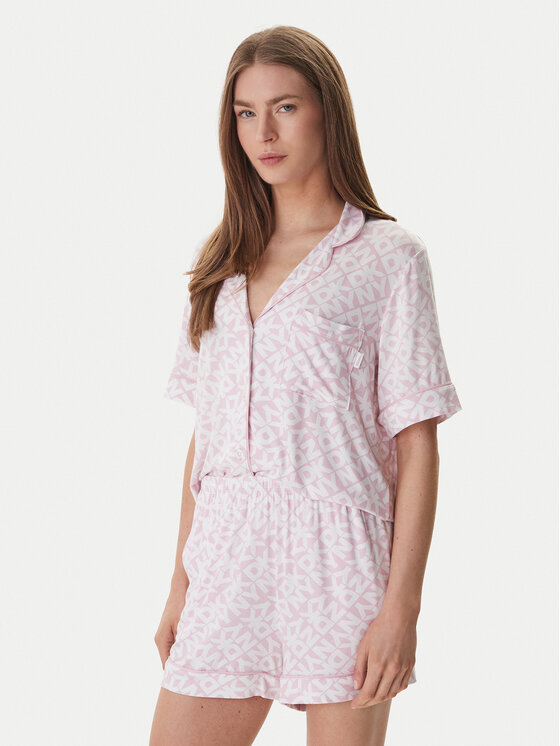 DKNY Piżama YI50058 Różowy Regular Fit