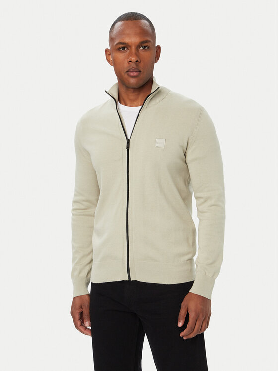 BOSS Kardigan Kanozip_S 50543692 Beżowy Regular Fit