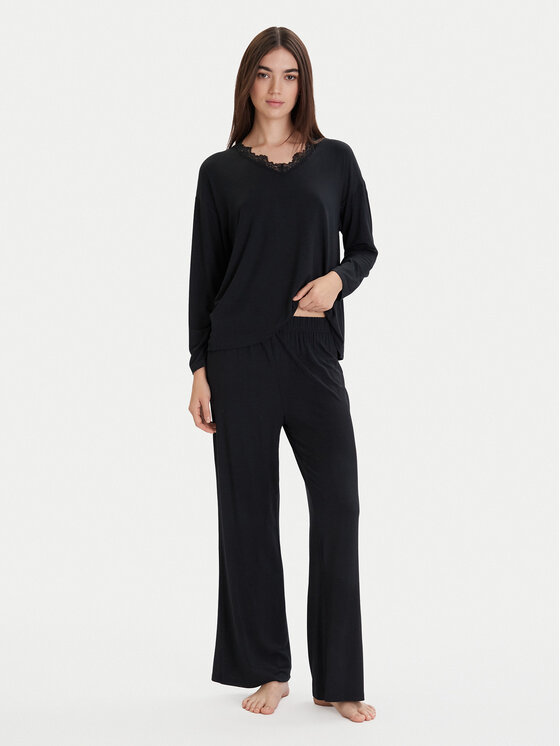 Ysabel Mora Piżama 10773 Czarny Relaxed Fit