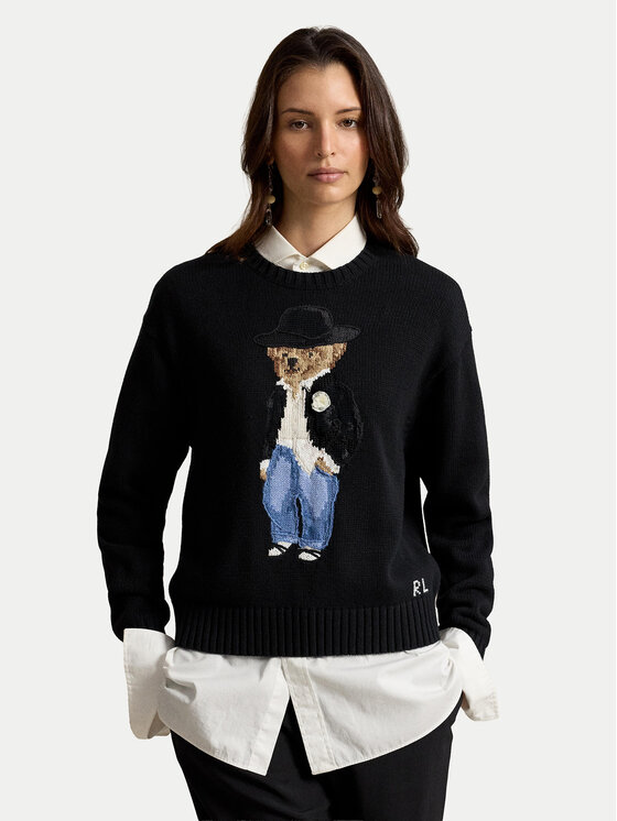 Polo Ralph Lauren Sweter 211B23918001 Czarny Regular Fit