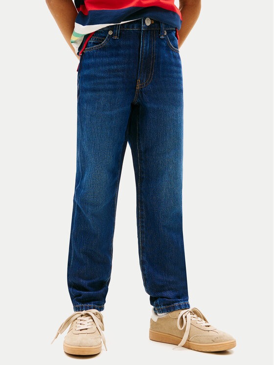 Tommy Hilfiger Jeansy KB0KB10399 Granatowy Regular Fit
