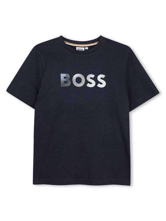 BOSS T-Shirt J52983 S Granatowy Regular Fit