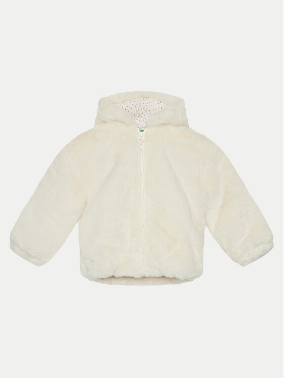 United Colors Of Benetton Futro 2A4SGN03G Écru Regular Fit