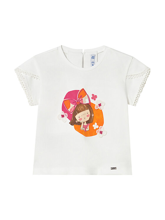 Mayoral T-Shirt 1079 Biały Regular Fit