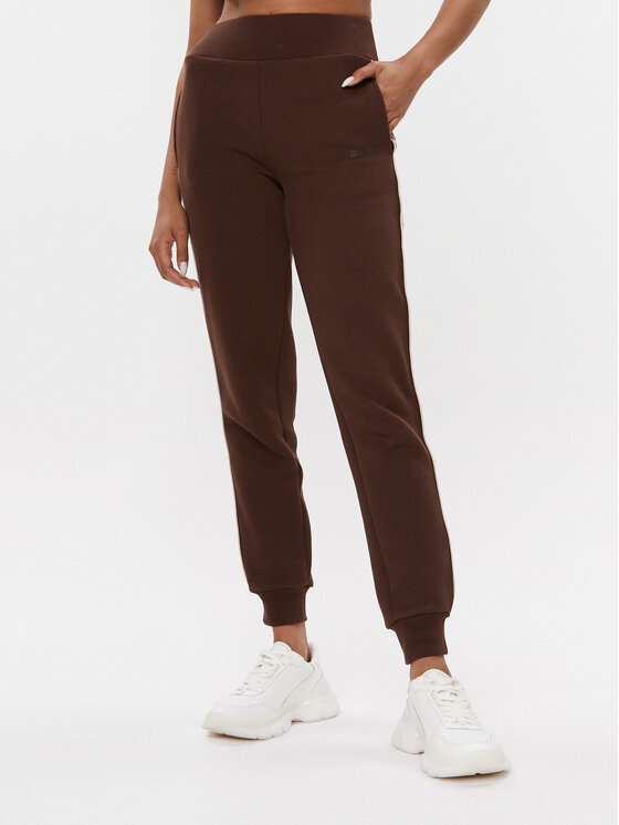 Guess Spodnie dresowe V2YB15 KB3P2 Brązowy Regular Fit