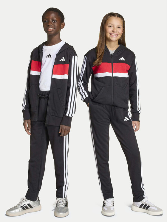 adidas Dres Seasonal Essentials Tiberio 3 Stripes French Terry KC6415 Czarny Regular Fit