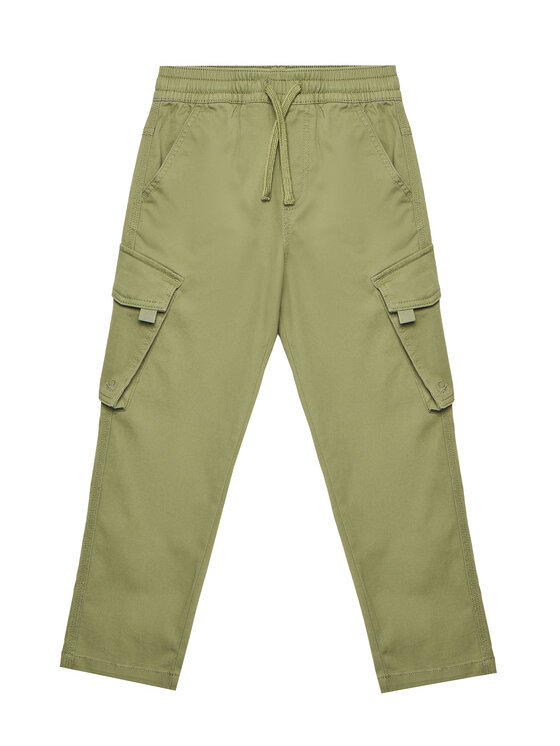 United Colors Of Benetton Spodnie materiałowe 4TCGCF049 Zielony Regular Fit