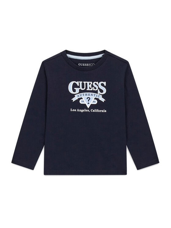 Guess Bluzka N6YI12 K3800 Granatowy Regular Fit