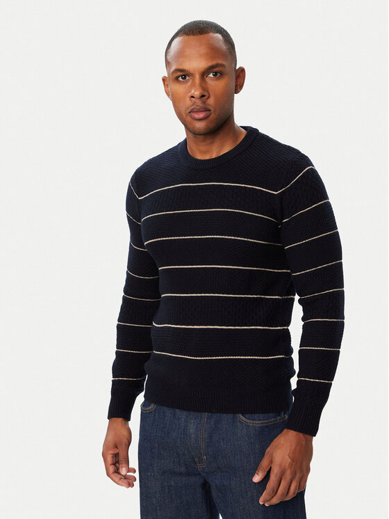 Guess Sweter M6BR37 Z1418 Granatowy Regular Fit