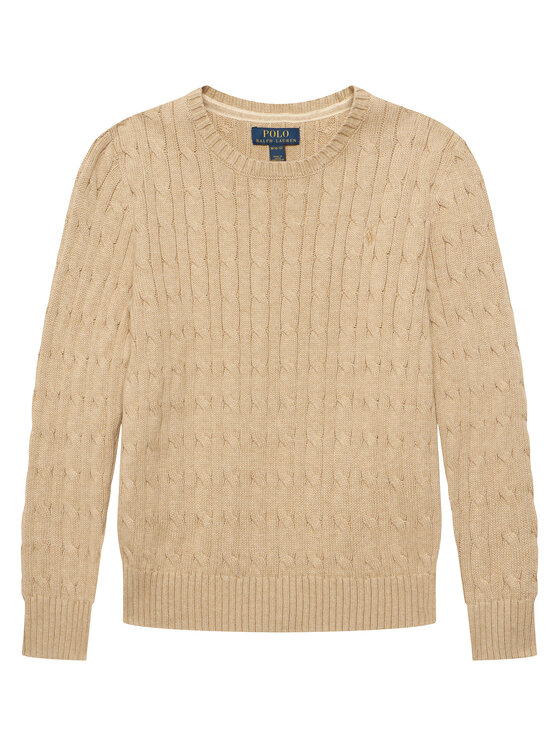Polo Ralph Lauren Sweter 323702674513 Beżowy jasny Regular Fit
