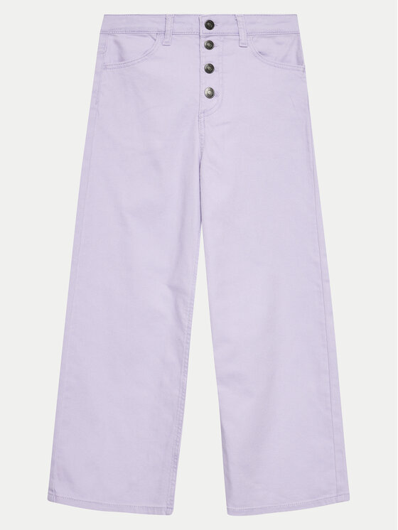United Colors Of Benetton Jeansy 4RISCE02T Fioletowy Wide Leg