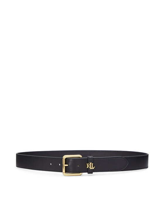 LAUREN RALPH LAUREN Pasek Damski Logo Keeper 412968765001 Czarny