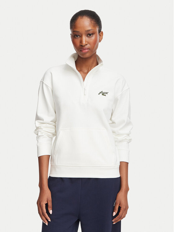 Lacoste Bluza SF8504 Kremowy Relaxed Fit