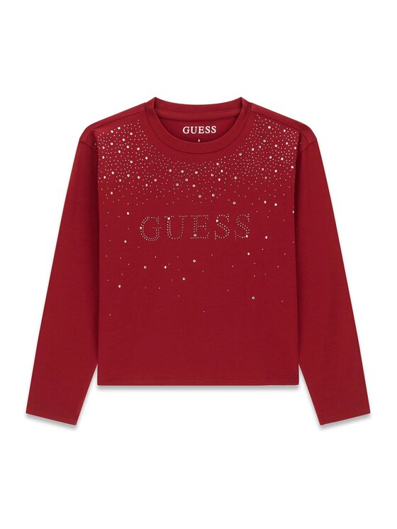 Guess Bluzka J6BI08 K5778 Czerwony Regular Fit