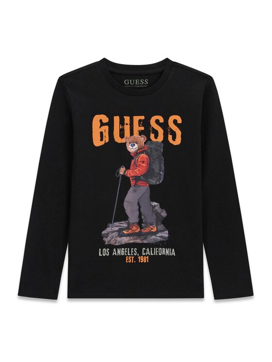 Guess Bluzka L6BI11 K5732 Czarny Regular Fit