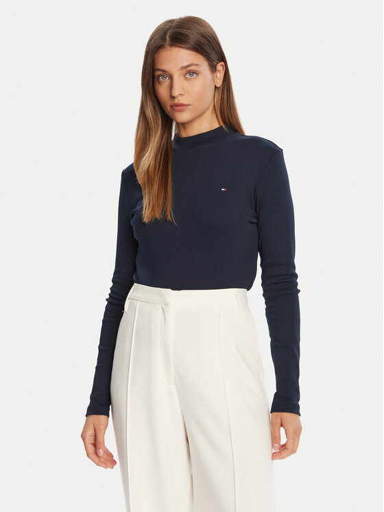 Tommy Hilfiger Bluzka Cody WW0WW47307 Granatowy Slim Fit