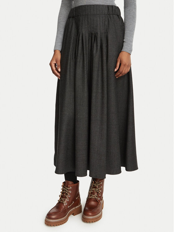 Weekend Max Mara Spódnica midi Ovest 2625106032 Szary Regular Fit