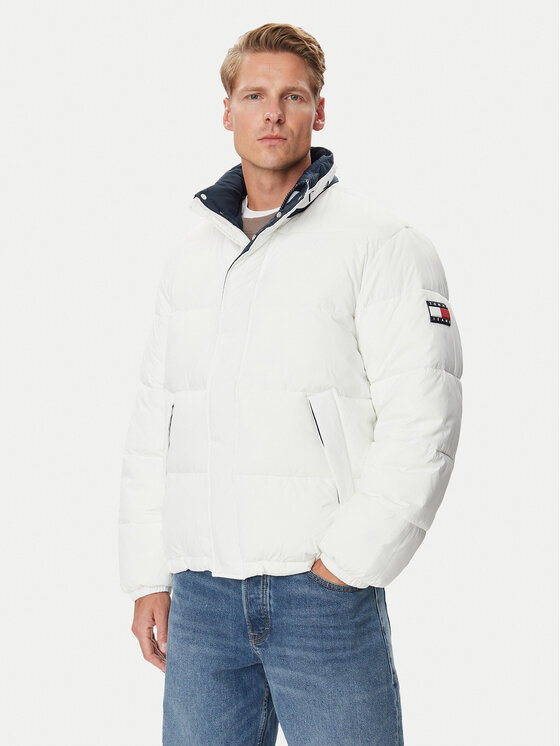 Tommy Jeans Kurtka zimowa Vail Flag DM0DM23728 Kremowy Regular Fit