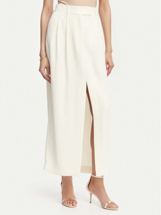 Marella Spódnica maxi Strenna 2613101013 Écru Regular Fit