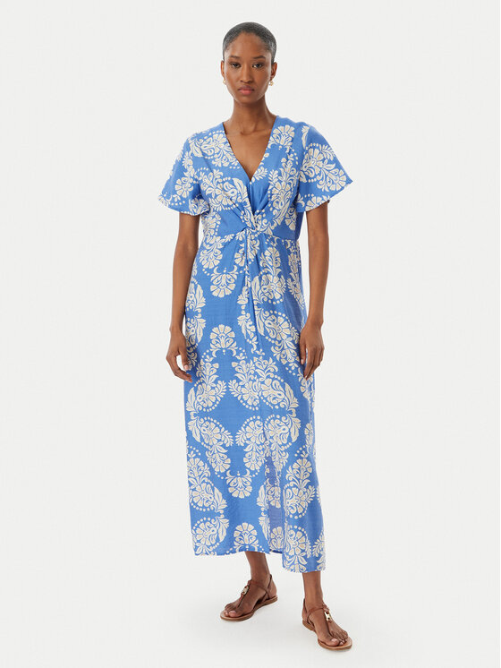 LOLA CASADEMUNT Sukienka letnia LS2616137 Niebieski Regular Fit