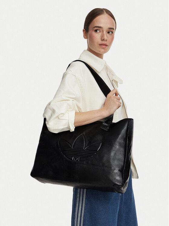 adidas Torebka Shopper Metallic Pu Bag KR1565 Czarny