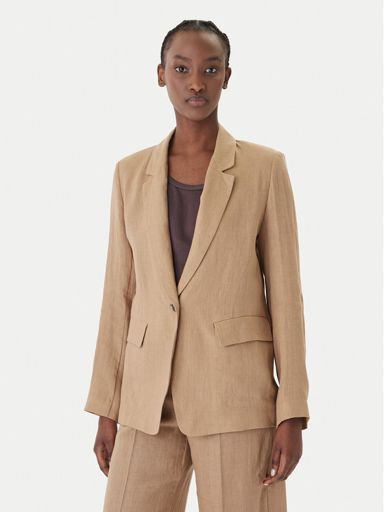 Marella Marynarka Emme by Marella Vincita 2615041012 Beżowy Regular Fit