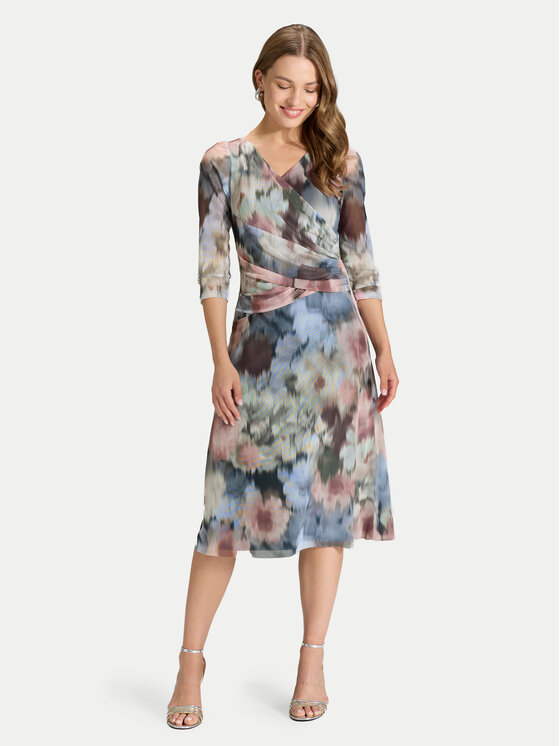 Swing Sukienka koktajlowa 5AK05300 Kolorowy Regular Fit