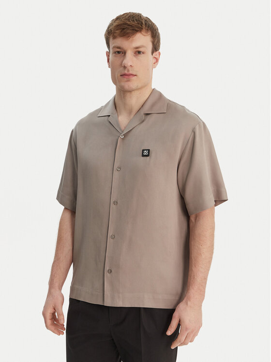 HUGO Koszula Espino 50560593 Beżowy Oversize