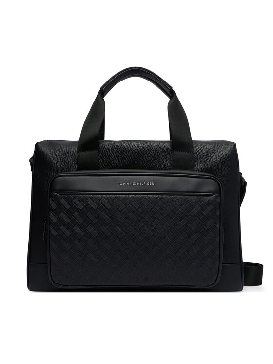 Tommy Hilfiger Torba na laptopa Th Modern Monogram Computer Bag AM0AM14729 Czarny
