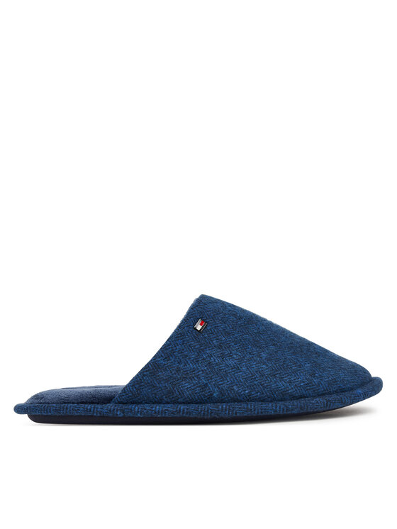 Tommy Hilfiger Kapcie Hilfiger Herringbone House Shoe FM0FM06018 Granatowy
