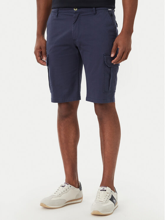 Beverly Hills Polo Club Szorty materiałowe P-SS26M-B476381 Granatowy Regular Fit