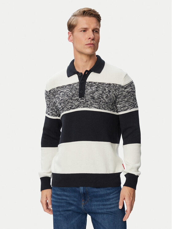 JOOP! Jeans Sweter Jjk-04Odin 30103133 Granatowy Regular Fit