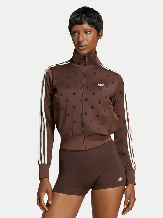 adidas Bluza Satin Polka Dots Tt Track Top LI2855 Brązowy Regular Fit