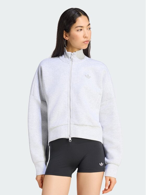 adidas Bluza Spacer HY8037 Szary jasny Oversize