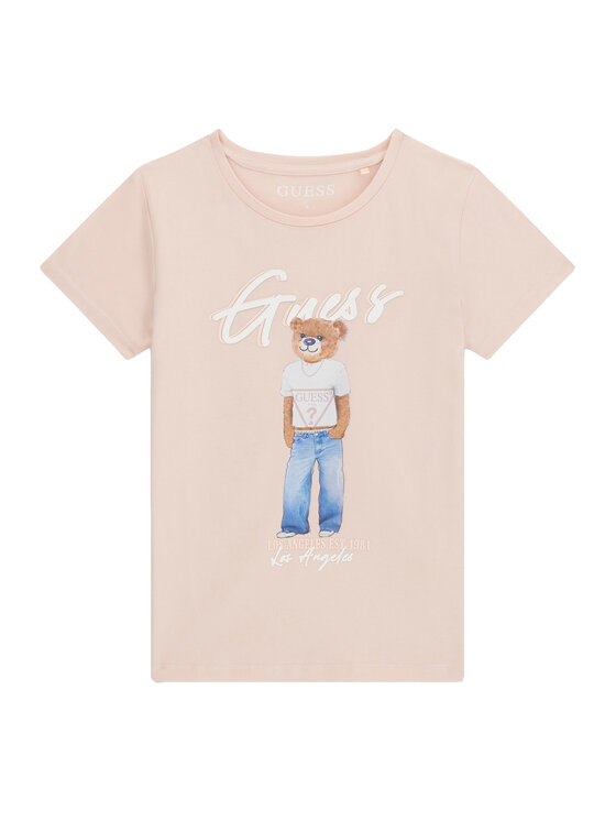 Guess T-Shirt J6GI04 K6YW4 Różowy Regular Fit