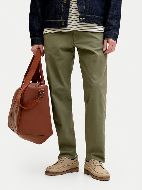 Jack & Jones Chinosy Kane 12268490 Zielony Regular Fit