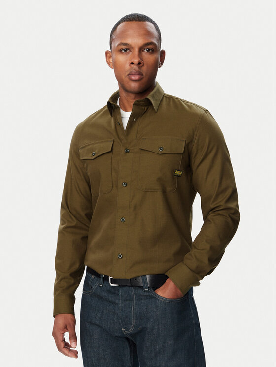G-Star Raw Koszula Marine D24963-C290 Khaki Slim Fit